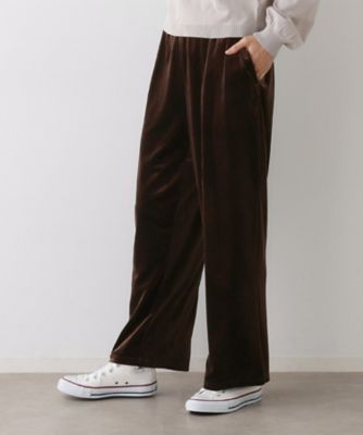 ウエストゴム／洗える】ベロアイージーパンツ（2002541595