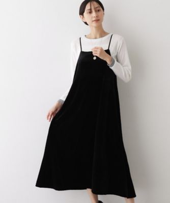 美品 ダーマコレクション 大きいサイズ 15号 シルク ベロア ワンピース 前後2WAY／洗える】ベロアワンピース（2002541596