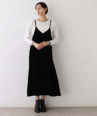 前後2WAY／洗える】ベロアワンピース（2002541596