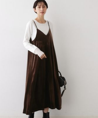 前後2WAY／洗える】ベロアワンピース（2002541596