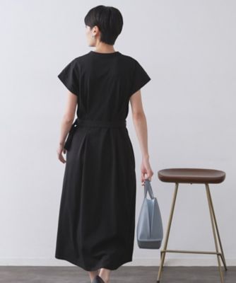 ベルト付きスキッパーワンピース【洗濯機洗い可