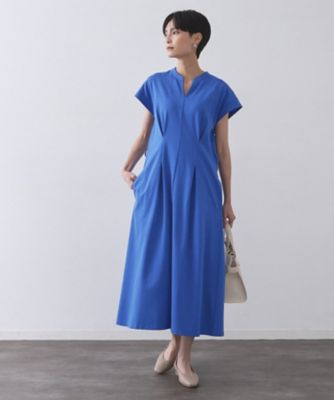 ベルト付きスキッパーワンピース【洗濯機洗い可