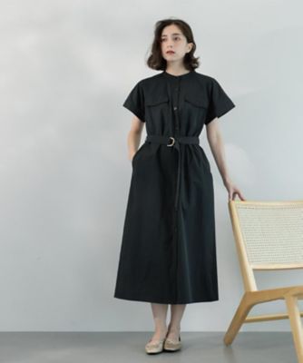 くみこさん専用 未使用級✨エストネーション　24SS　タフタシャツワンピース　ブ ダブルポケットシャツワンピース【洗濯機洗い可