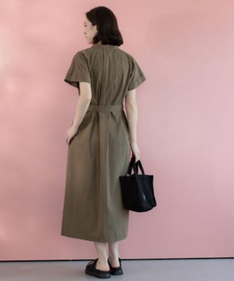 ダブルポケットシャツワンピース【洗濯機洗い可