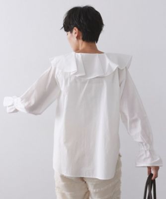 ラッフルフリルブラウス【洗濯機OK】（2002541606