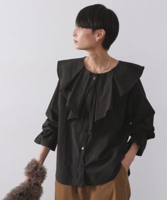 【SALE】OPAQUE.CLIP (Women)/オペークドットクリップ ラッフルフリルブラウス(2002541606) クロ019 トップス【三越伊勢丹/公式】