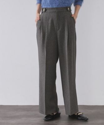 OPAQUE.CLIP (Women)/オペークドットクリップ ストレッチタックワイドパンツ/セットアップ対応可(2002541608) グレー414 パンツ・ズボン【三越伊勢丹/公式】