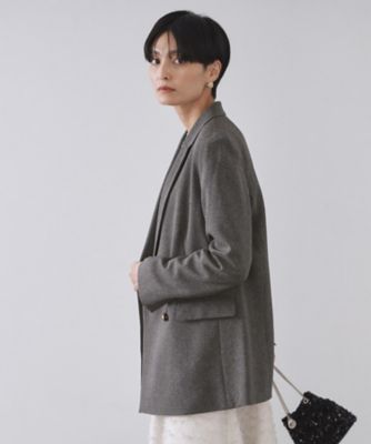 ストレッチダブルブレストテーラードジャケット／セットアップ対応可