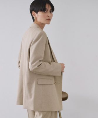 ストレッチダブルブレストテーラードジャケット／セットアップ対応可