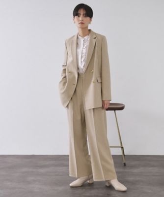 ストレッチダブルブレストテーラードジャケット／セットアップ対応可