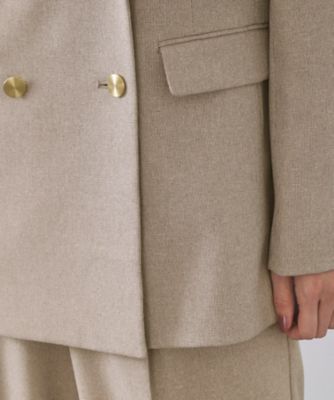 ストレッチダブルブレストテーラードジャケット／セットアップ対応可