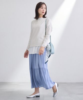 SETUP可能／洗える／UVケア】ライトジャージ ボトルネック