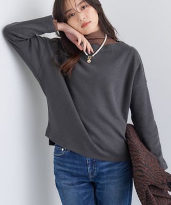 INDIVI (Women)/インディヴィ【SETUP可能/洗える/UVケア】ライトジャージ ボトルネックトップス(2002541670) グレー013 【三越伊勢丹/公式】