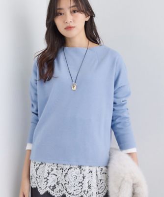 INDIVI (Women)/インディヴィ【SETUP可能/洗える/UVケア】ライトジャージ ボトルネックトップス(2002541670) アオ090 【三越伊勢丹/公式】