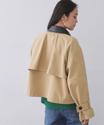 ショートトレンチコート【洗える】（2002541693） | OPAQUE