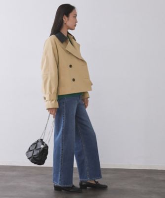 ショートトレンチコート【洗える】（2002541693） | OPAQUE