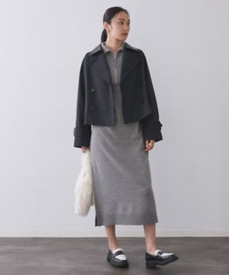 ショートトレンチコート【洗える】（2002541693） | OPAQUE