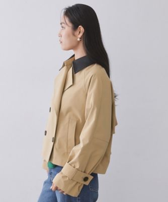 ショートトレンチコート【洗える】（2002541693） | OPAQUE