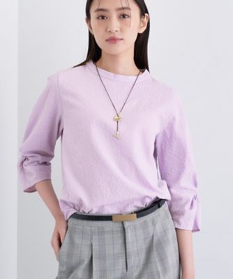 INDIVI (Women)/インディヴィ【UVケア/吸汗速乾】スリーブデザインブラウス(2002541697) パープル080 トップス【三越伊勢丹/公式】