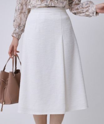 ＜COUP DE CHANCE (Women)＞【手洗い可／日本製／ジャージ素材／セットアップ可】タック入りフレアスカート（２００２５４１７２６）