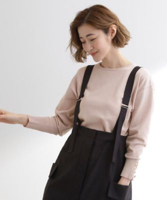 GROVE (Women)/グローブ ON/OFF毎日使える!袖口ボタンドロップショルダーニット(2002541826) ピンク070 トップス【三越伊勢丹/公式】