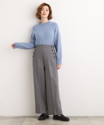 洗える／あったか】美シルエットなマリンワイドパンツ