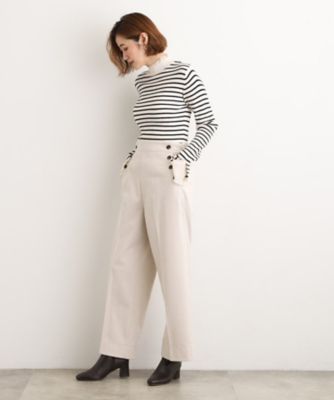 洗える／あったか】美シルエットなマリンワイドパンツ