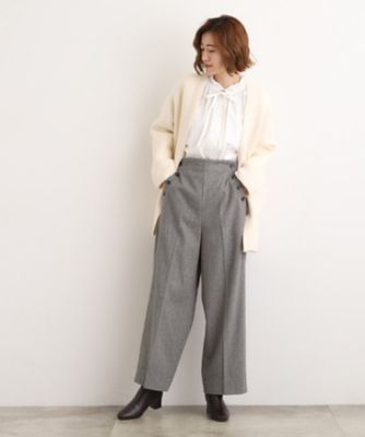 洗える／あったか】美シルエットなマリンワイドパンツ