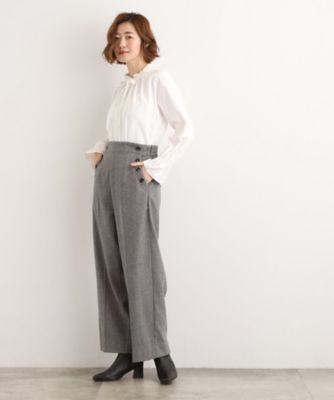 美品☆　HYKE　ハイク　 マリンワイドパンツ　サイズ1 グレー 美品☆ HYKE ハイク マリンワイドパンツ サイズ1 グレー - パンツ