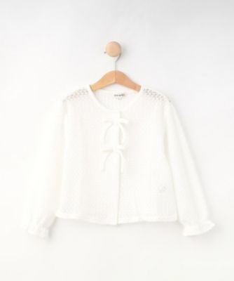 ＜SHOO･LA･RUE (Baby&Kids)＞【１００－１５０ｃｍ】レースニットソーカーディガン（２００２５４１８５２）