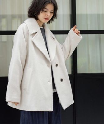 カシミヤブレンドウールミドルピーコート（2002542079