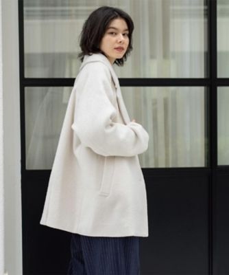 カシミヤブレンドウールミドルピーコート（2002542079