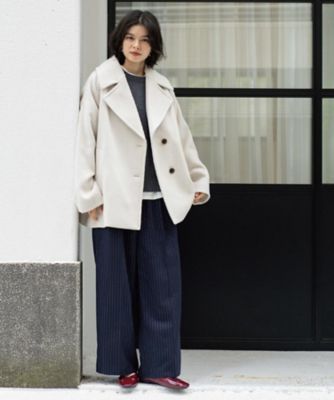 カシミヤブレンドウールミドルピーコート（2002542079