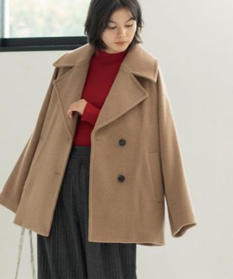 美品OPAQUE.CLIPオペークドットクリップウールカシミヤミドル丈ピーコート OPAQUE.CLIP｜《S-LLsize》ウールカシミヤブレンド ミドル