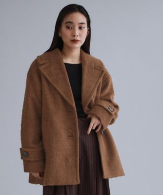 OPAQUE.CLIP (Women)/オペークドットクリップ 《Mapel/マペル》シャギーミドルコート(2002542080) チャ043 コート・ジャケット【三越伊勢丹/公式】