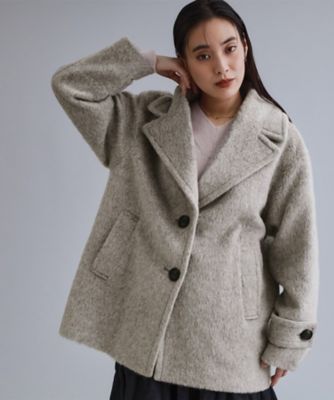 OPAQUE.CLIP (Women)/オペークドットクリップ 《Mapel/マペル》シャギーミドルコート(2002542080) ベージュ050 コート・ジャケット【三越伊勢丹/公式】