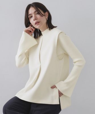 OPAQUE.CLIP (Women)/オペークドットクリップ 《ツインセット》ベスト×リブニット(2002542098) シロ003 トップス【三越伊勢丹/公式】