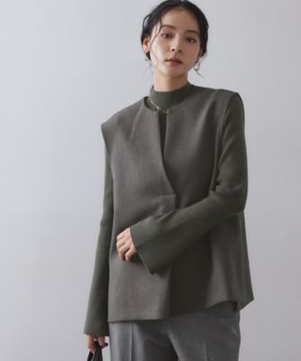 OPAQUE.CLIP (Women)/オペークドットクリップ 《ツインセット》ベスト×リブニット(2002542098) グレー014 トップス【三越伊勢丹/公式】