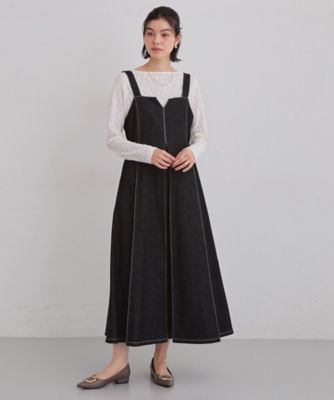 ＜THE SHOP TK (Women)＞デニムステッチジャンスカ（２００２５４２１８０）