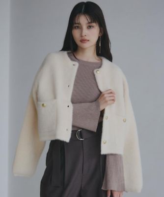 即戦力】ベロアフェザーカーディガン（2002542181