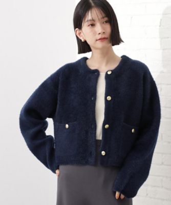 即戦力】ベロアフェザーカーディガン（2002542181