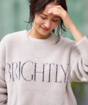 ベルベットフェザーロゴニットプルオーバー