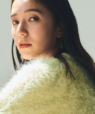 大人の魅力引き出す】5分袖フェザーニット／洗える