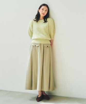 大人の魅力引き出す】5分袖フェザーニット／洗える
