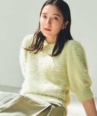 J6250美品フェンディ レザー切替ローゲージドライバーズニット