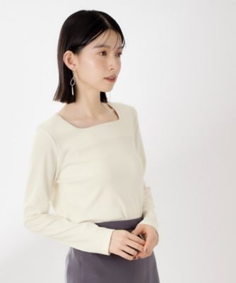 スクエアネックカットソー【洗濯機OK】（2002542212