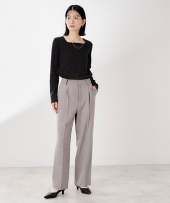 スクエアネックカットソー【洗濯機OK】（2002542212