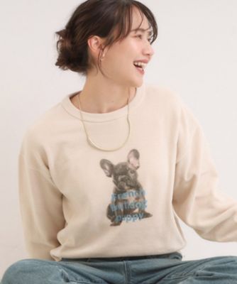 SHOO LA RUE (Women)/シューラルー アニマルプリントが目を惹く 柔らかモールニット(2002542335) ベージュ050 トップス【三越伊勢丹/公式】