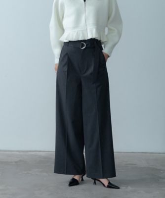 GALLEST (Women)/ギャレスト Timeless ベルテッドワイドパンツ(2002542342) グレー014 パンツ・ズボン【三越伊勢丹/公式】