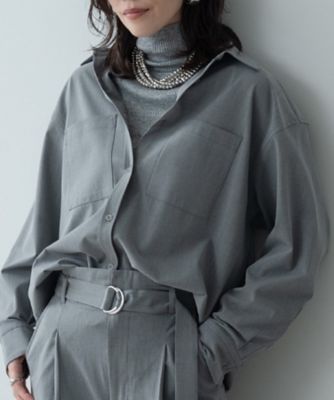 ＜GALLEST (Women)＞Ｔｉｍｅｌｅｓｓ｜ウーステッドライクフォルムシャツ【セットアップ対応】（２００２５４２３４４）